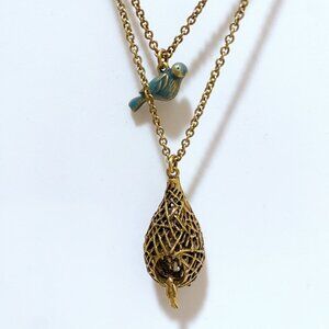 LUCKY BRAND Bird and Nest Pendant Necklace